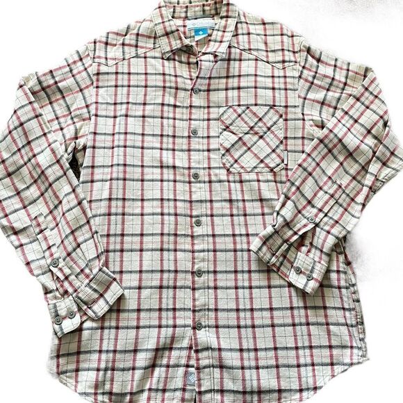 COLUMBIA Plaid Flannel Button Down Size Medium - Picture 1 of 7